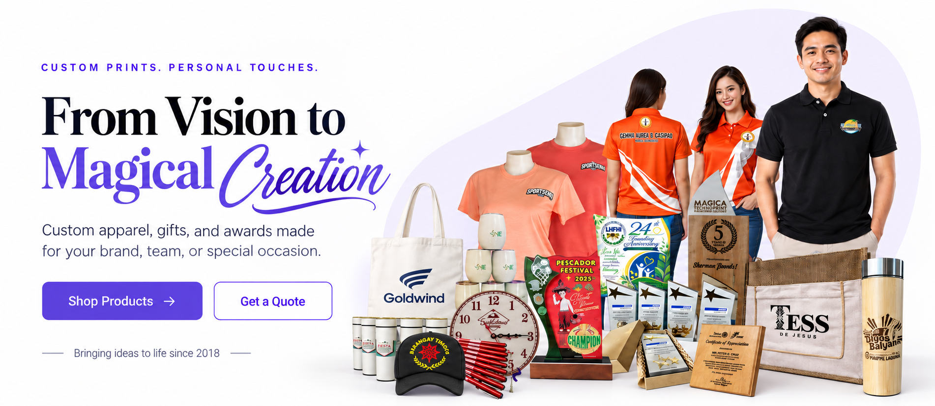 From Vision to Magical Creation - custom apparel, gifts and awards by Magica Technoprint